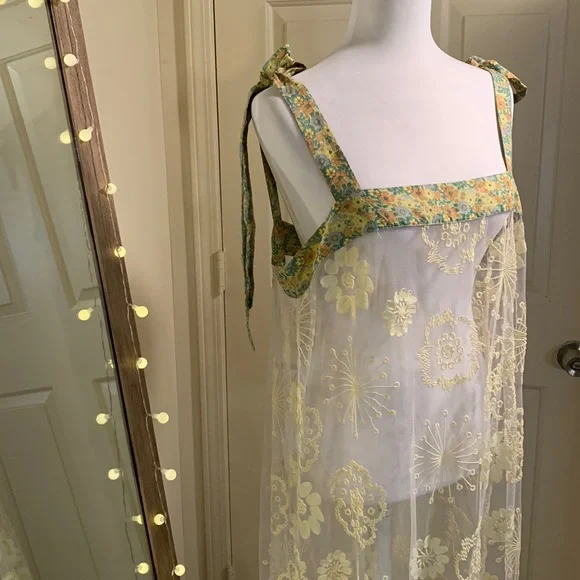 Free People Intimately Bali Flower Fields Maxi Slip - Picture 7 of 13